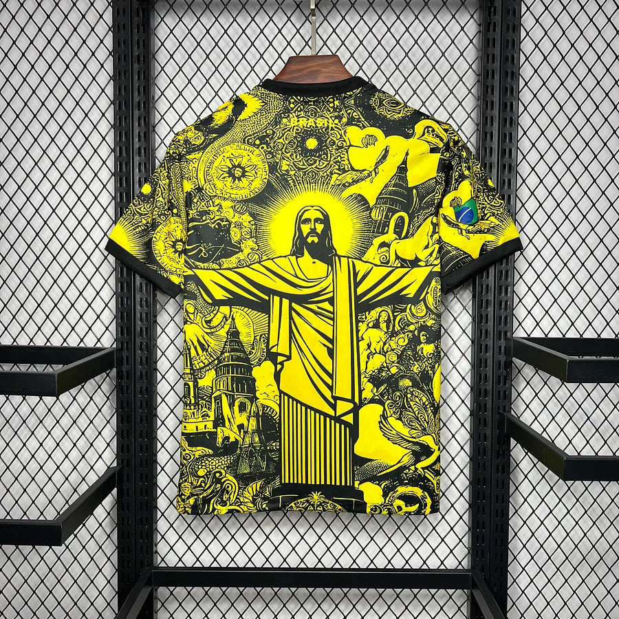 Brasilien Fußballtrikot gelb Design Konzept für Fan