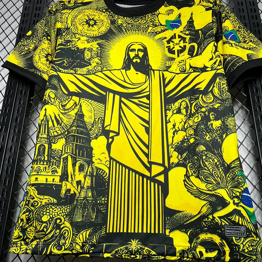 Brasilien gelbes Trikot inspiriert von Nationalmannschaft Kollektion 2024 2025
