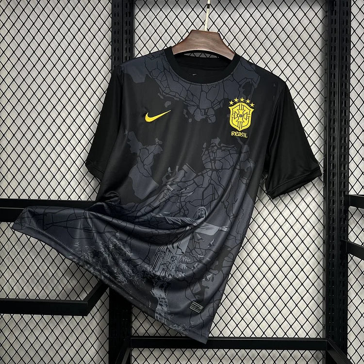 Brasilien Inspiration Konzepttrikot Schwarz