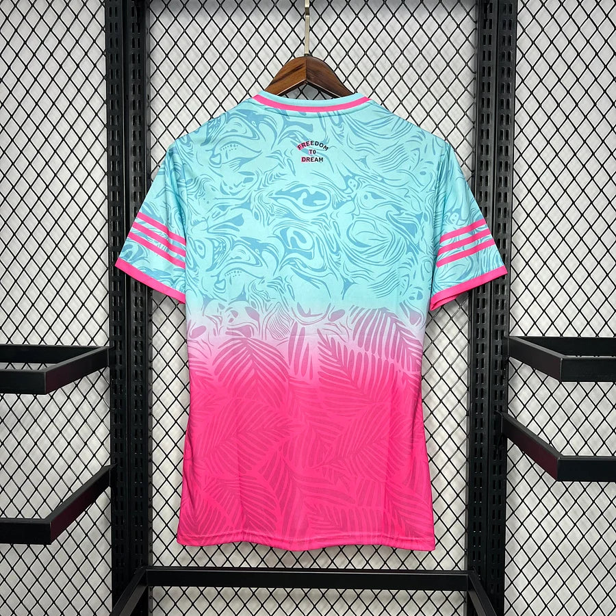 tenue-de-football-inter-miami-style-concept-2024-2025-jersey-rose-pour-supporter Inter Miami Fußballtrikot Designkonzept 2024 2025 rosa Trikot für Fans