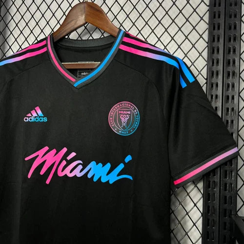 Schwarzes Trikot Inter Miami Konzept Saison 2024 2025