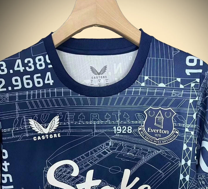 Everton Aufwärmtrikot Abschiedskleidung Saison 2425