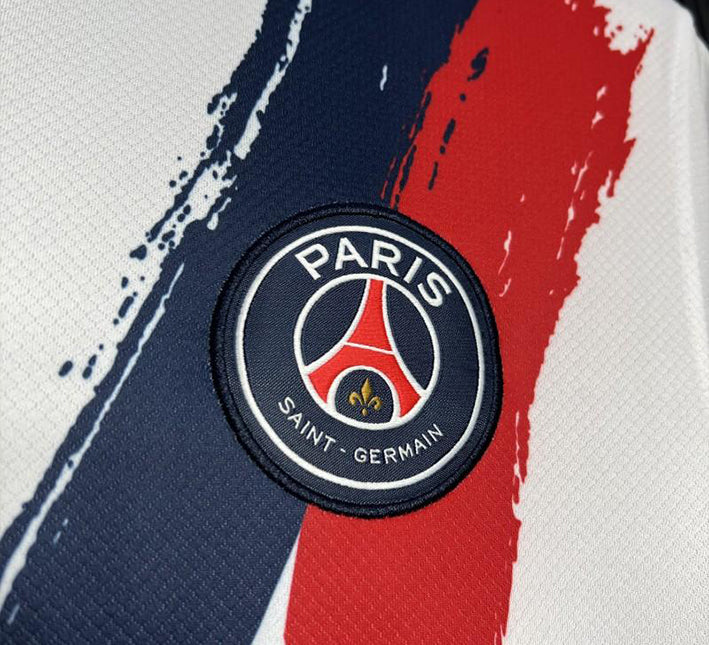 Paris Saint-Germain Auswärtstrikot Edition Weiß 2024-2025 Stoffdetail