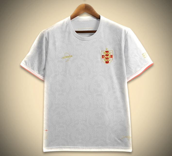 Konzept Trikot England Comma Edition Weiß 2024 Vorderansicht