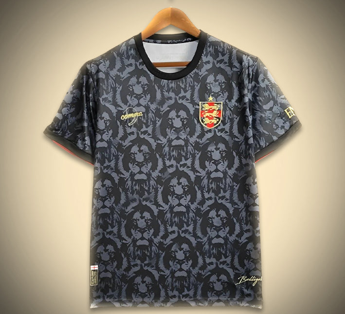 Konzept Trikot England Comma Edition Schwarz 2024 Vorderansicht