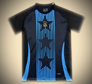 Argentinien Aufwärmtrikot 2024 Blau und Weiß für Fußballtraining