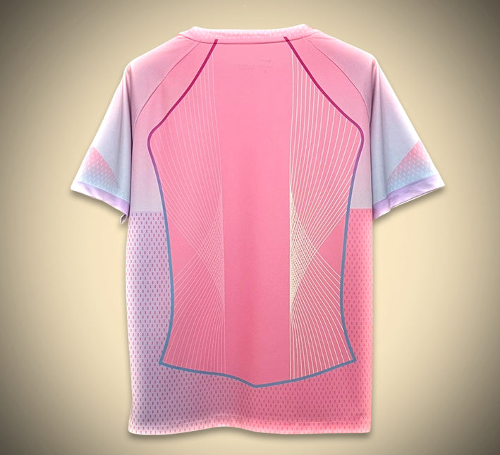 Rosa Fußballshirt für FC Barcelona Fans Designkonzept