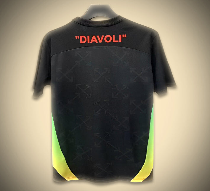 Konzept Trikot AC Milan Off-White Edition SchwarzGrau 2526