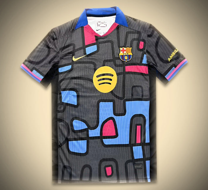 Konzept Trikot FC Barcelona Abstraktes Muster Ausgabe 2526