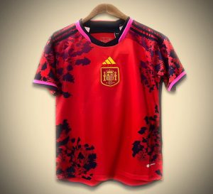 Konzept Trikot Spanien Rot Ausgabe 2024 Vorderansicht
