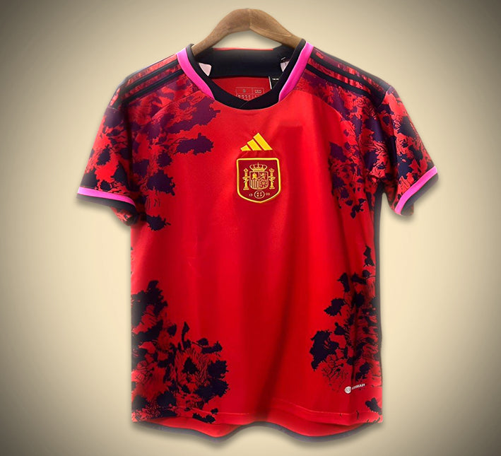 Konzept Trikot Spanien Rot Ausgabe 2024 Vorderansicht