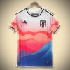 Japan-inspiriertes Fußballtrikot in Rosa und Blau Konzept Edition