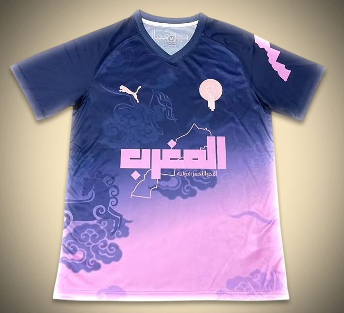 Konzept Trikot Marokko Edition Blau Rosa 2526