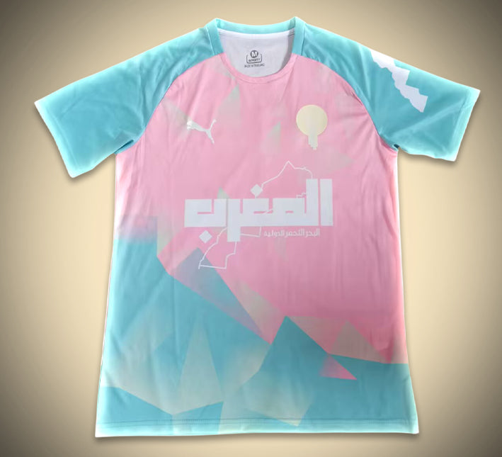 Konzept Trikot Marokko Edition Rosa Blau 2526