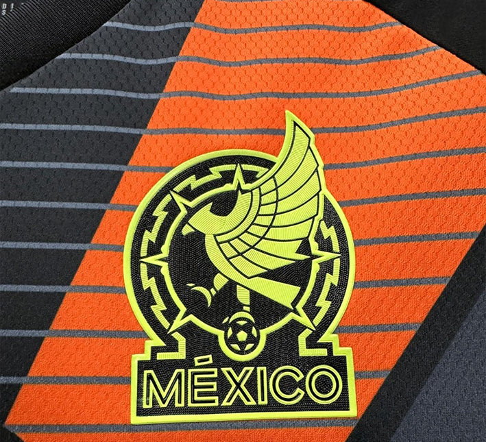Torwarttrikot Mexiko schwarz mit Nationalmannschaftsstil