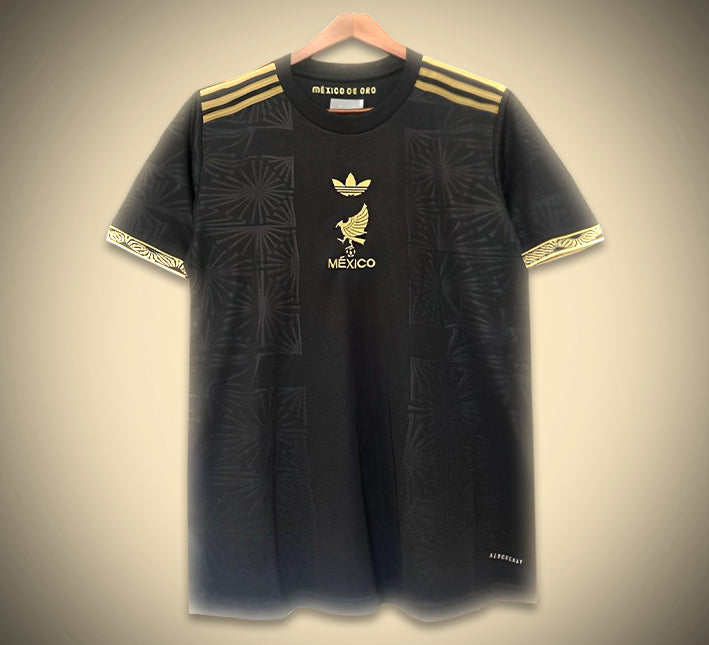 Mexiko Konzept-Fußballtrikot schwarz Edition 2025 mit modernem Design