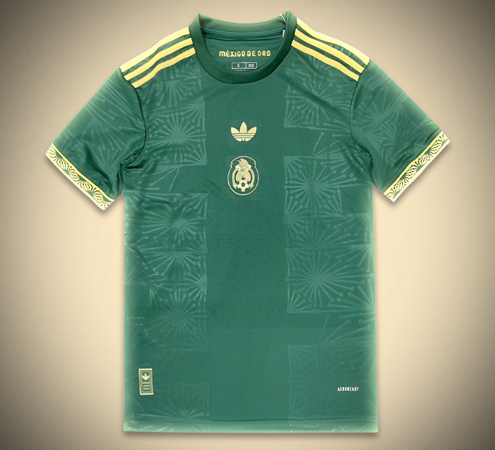maillot-concept-mexique-edition-vertor-2025 Konzept Trikot Mexiko Edition GrünGold 2025