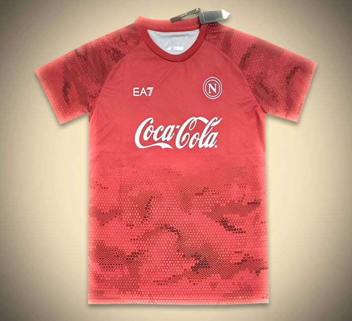 maillot-dentrainement-napoli-rouge-saison-2425-tenue-sportive-de-football Napoli Trainingstrikot rot 2024/25