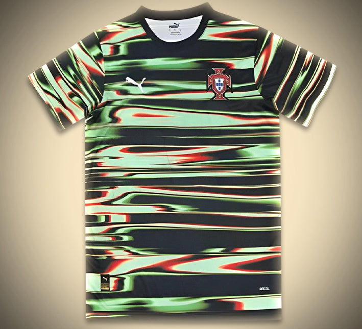 Portugal Vorbereitungstrikot Streifen 2024-2025 Vorderansicht