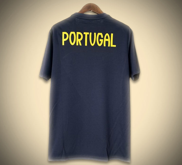 Fußball T-Shirt Portugal marineblau Designkonzept Kollektion 2024 2025