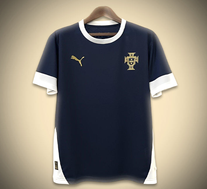 Portugal Trainingstrikot Marineblau 2024-2025 Vorderansicht