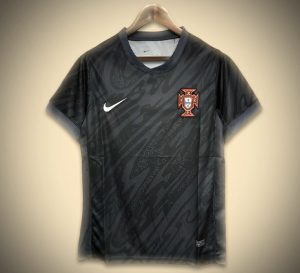 Portugal Torwarttrikot Schwarz 2024-2025 Vorderansicht