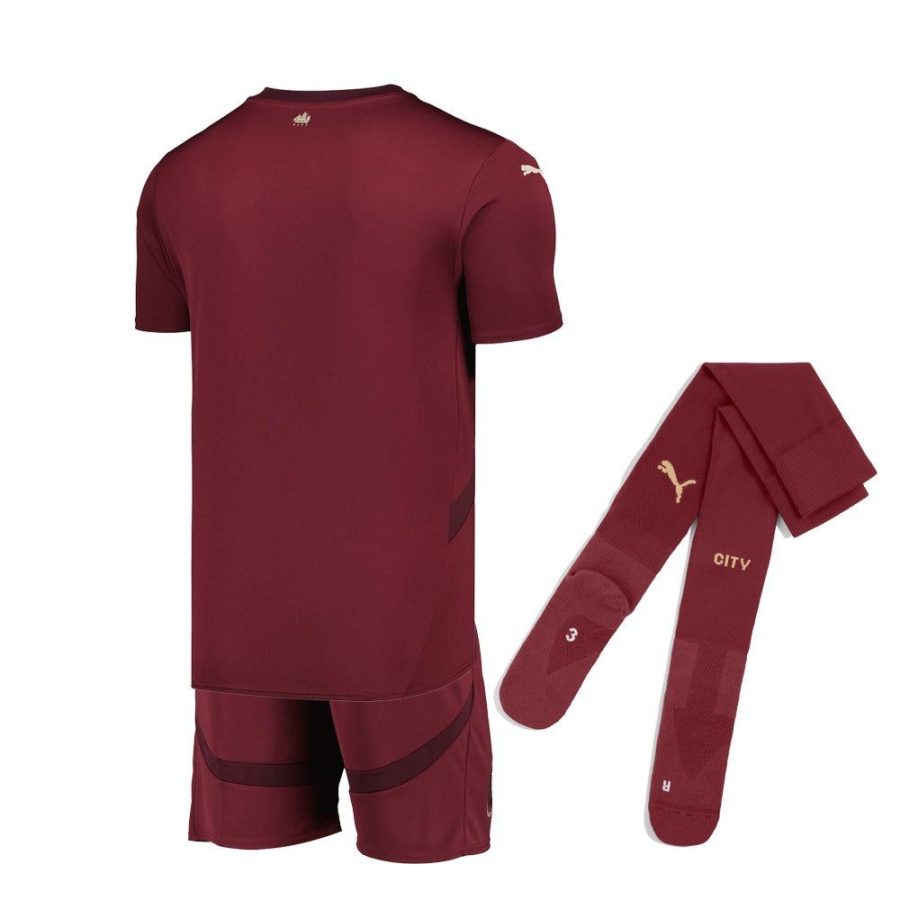Manchester City Kinder drittes Trikot Saison 2024 2025 mit Shorts