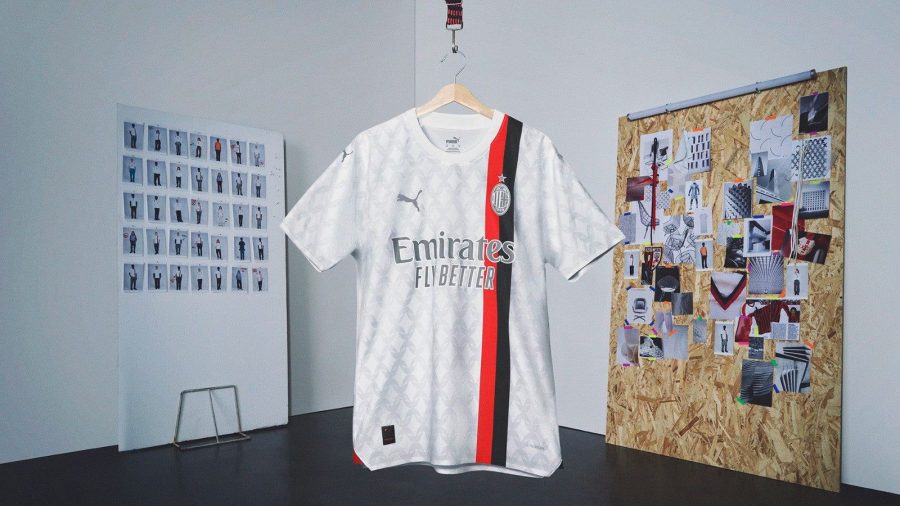 Fußballtrikot AC Mailand Auswärts rot schwarz Fanausrüstung