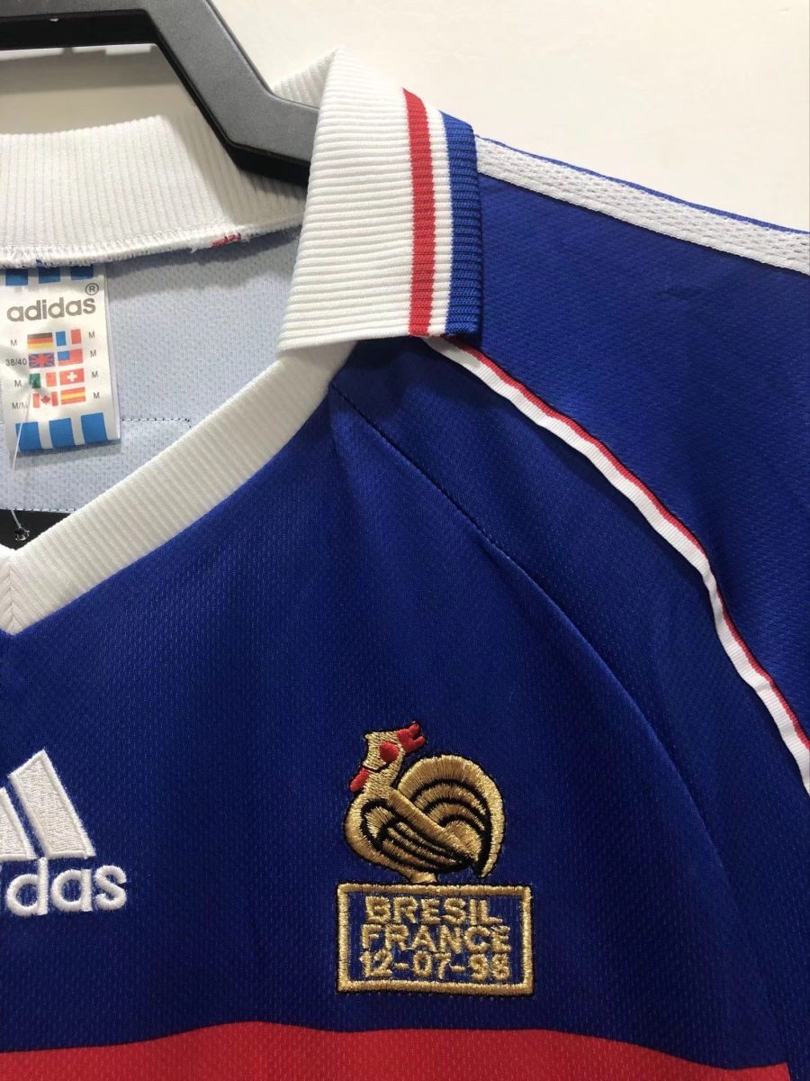 Retro-Trikot Frankreich 1998 Heim Vintage-Stil Fußball