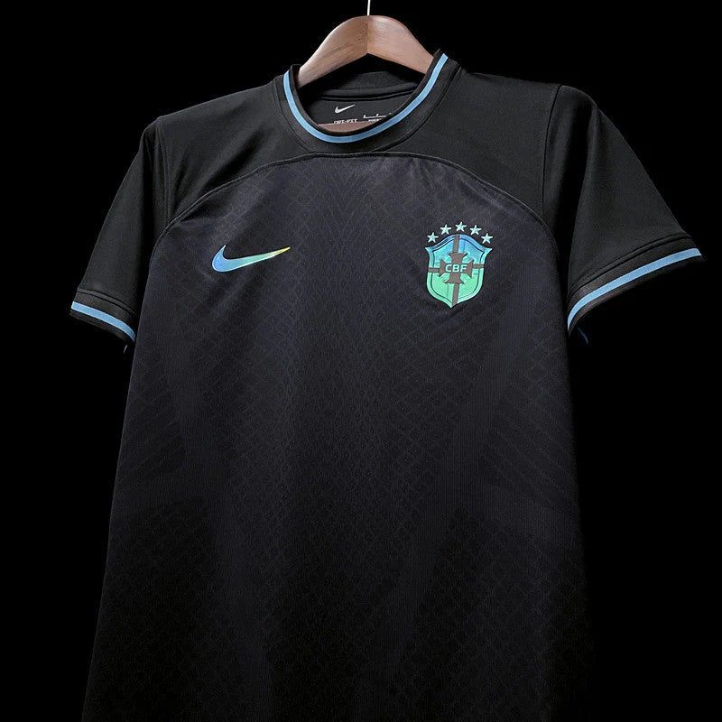 Brasilien Fußballtrikot Konzept schwarz Saison 2025 2026