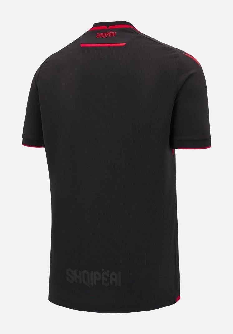 Albanien Drittes Trikot 2025 rot und schwarz