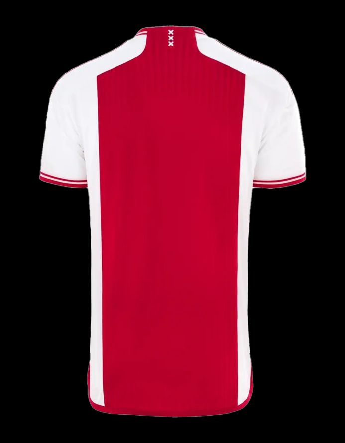 maillot-domicile-ajax-amsterdam-saison-2023-2024-tenue-officielle-rouge-et-blanc Heimtrikot Ajax Amsterdam Saison 2023 2024 offizielle Ausrüstung rot und weiß