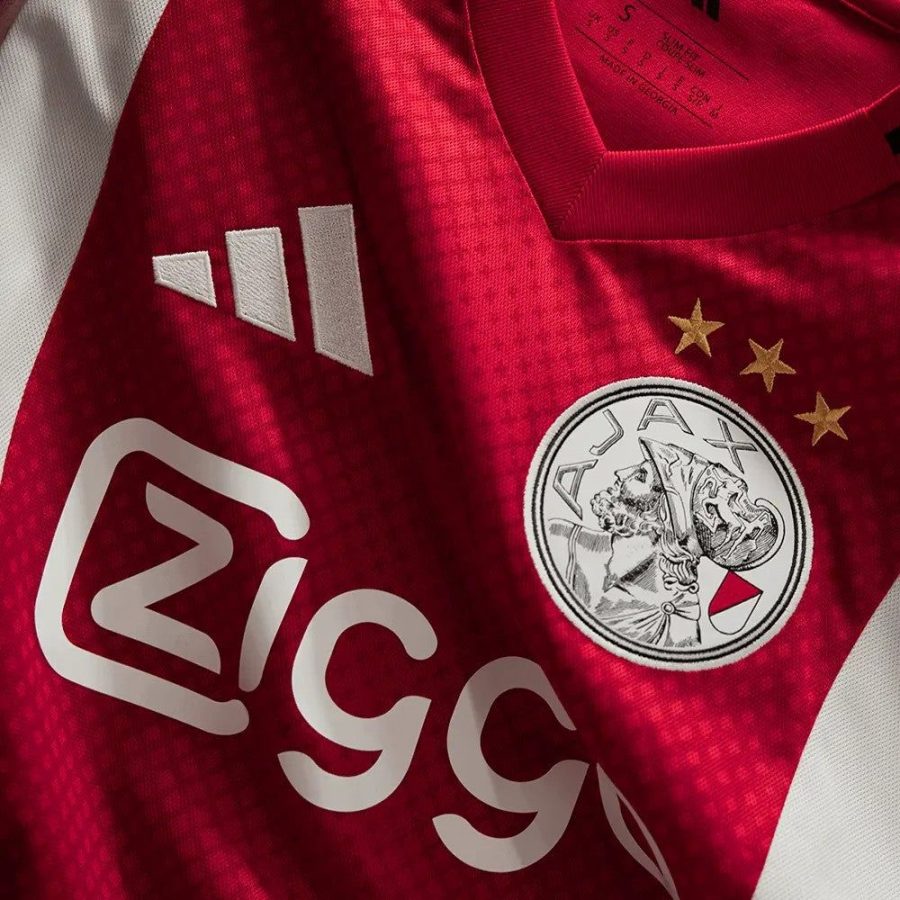 maillot-domicile-ajax-amsterdam-saison-2025-2026-rouge-et-blanc Ajax Amsterdam Heimtrikot 2025/2026 rot-weiß