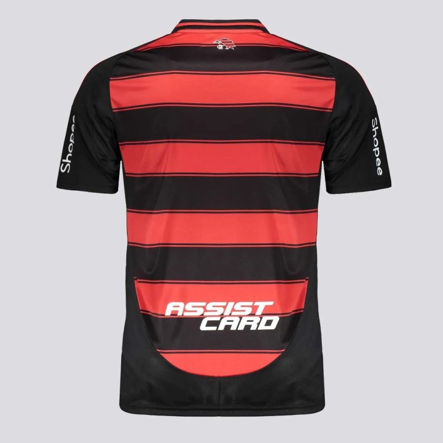 Flamengo Heimtrikot 2025 rot schwarz mit Vereinswappen
