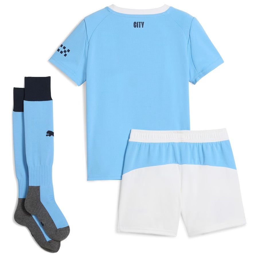 Heimtrikot Manchester City Kinder Saison 2025/26 mit Shorts