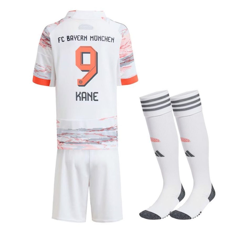 Bayern München Auswärtstrikot Kinder Saison 2025 2026 mit Shorts und Socken