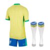 Kinder Trikot Brasilien Heim 2024 gelb und grün Fußballtrikot