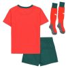 Kinder Trikot Portugal Heim Saison 2025 rot und grün