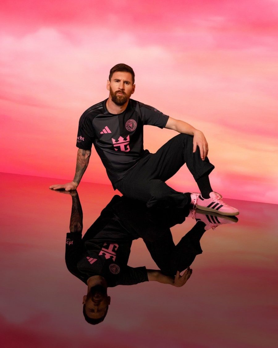 Auswärtstrikot Inter Miami 2025 rosa offizielles Fußballtrikot
