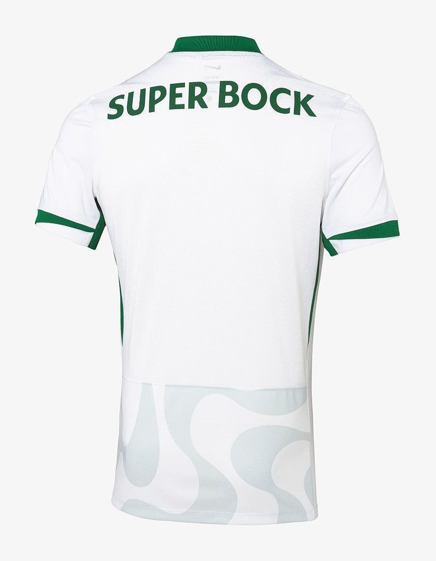 Auswärtstrikot Sporting CP Saison 2025 2026 grün-weißes Fußballtrikot