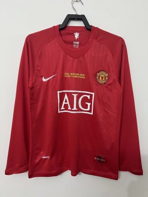 Manchester United Langarm Heimtrikot 2007/2008