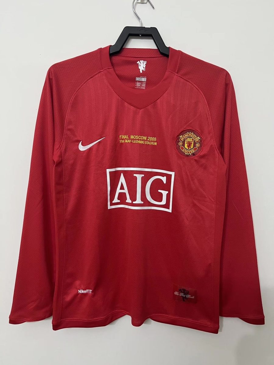 maillot-manchester-united-manches-longues-domicile-20072008 Manchester United Langarm Heimtrikot 2007/2008