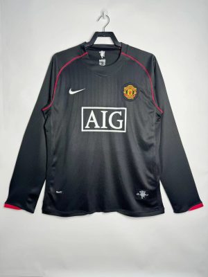 Manchester United Langarm Auswärtstrikot 2007/2008