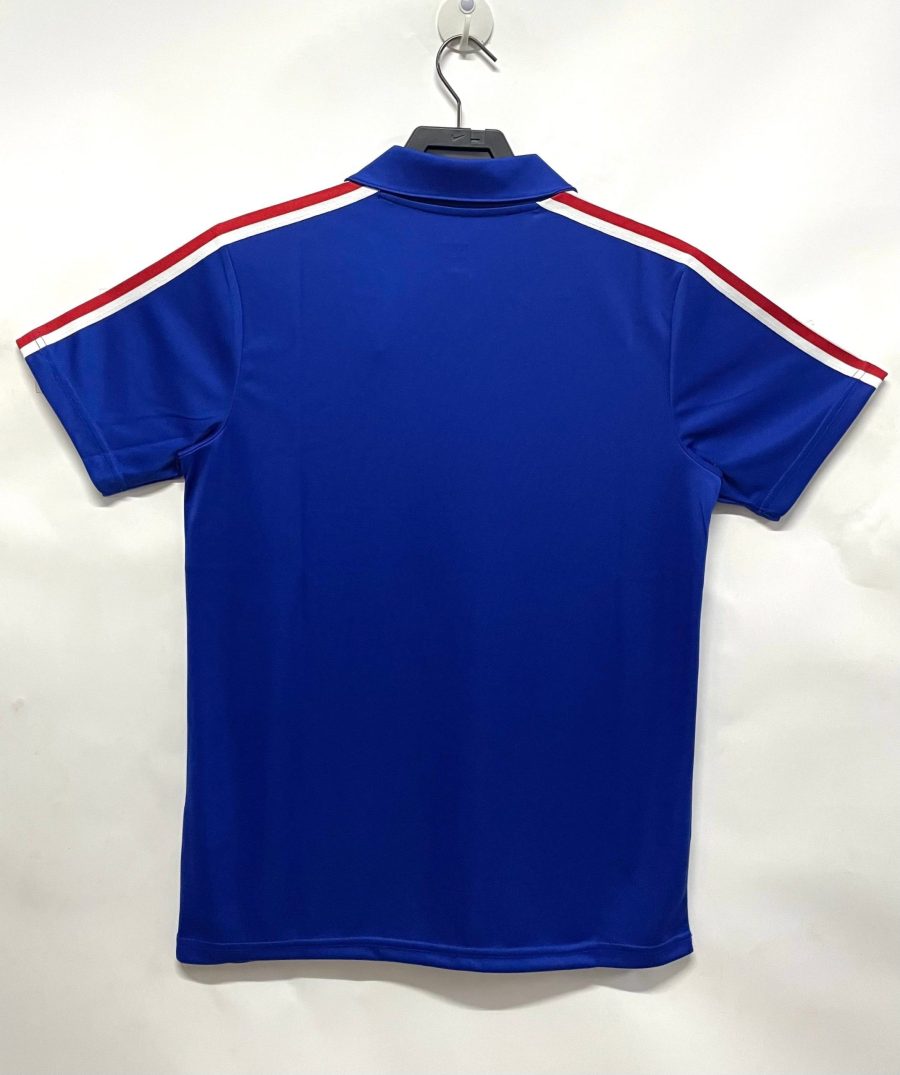 Retro blaues Trikot der Bleus mit Frankreich-Wappen