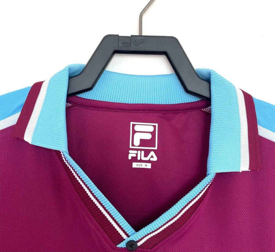 maillot-west-ham-united-retro-bordeaux-et-bleu West Ham United Retro Trikot Bordeaux-Blau