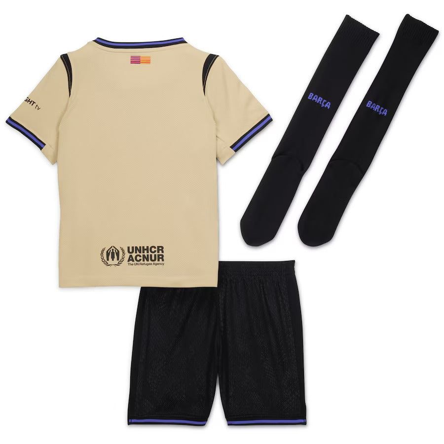 tenue-enfant-fc-barcelona-exterieur-saison-2025-2026-maillot-et-short Kindertrikot FC Barcelona Auswärts Saison 2025/2026 Trikot und Shorts