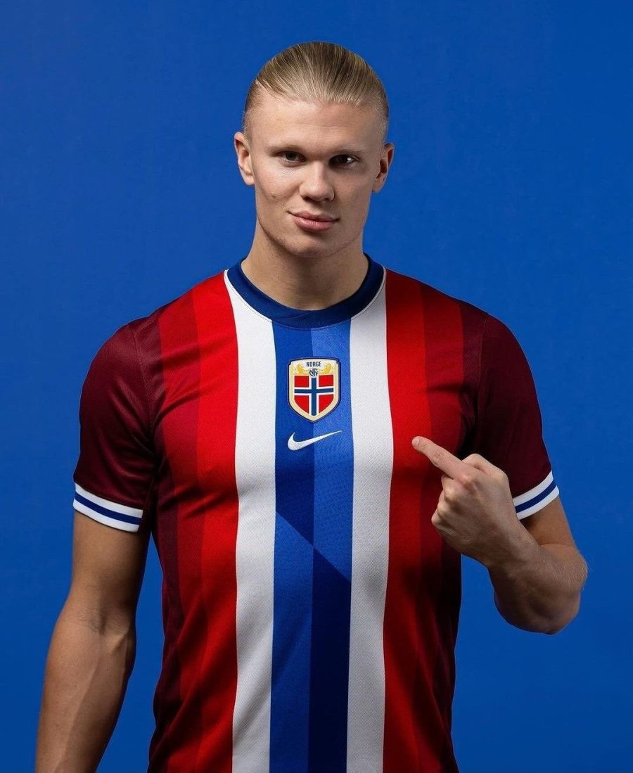 Offizielles Norwegen Heimtrikot 2024 rotes Trikot für Wikinger-Fans