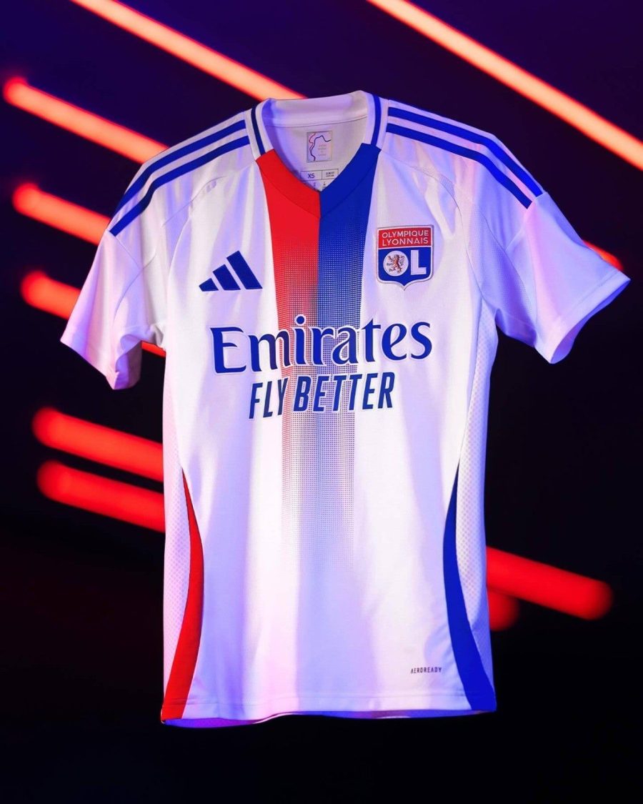 Offizielles OL Heimtrikot neues Fan-Trikot rot und blau