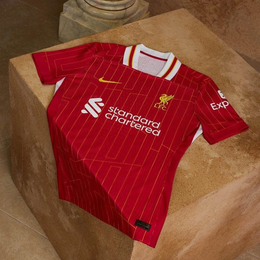 Fußball-Trikot Liverpool Heim-Kit rot mit Clubwappen