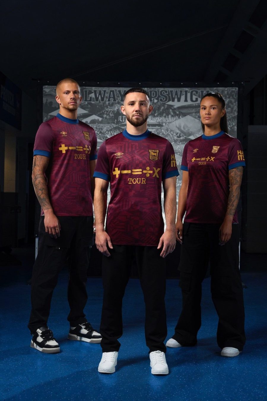 Offizielles Trikot Ipswich Town Auswärts blau weiß für Fans